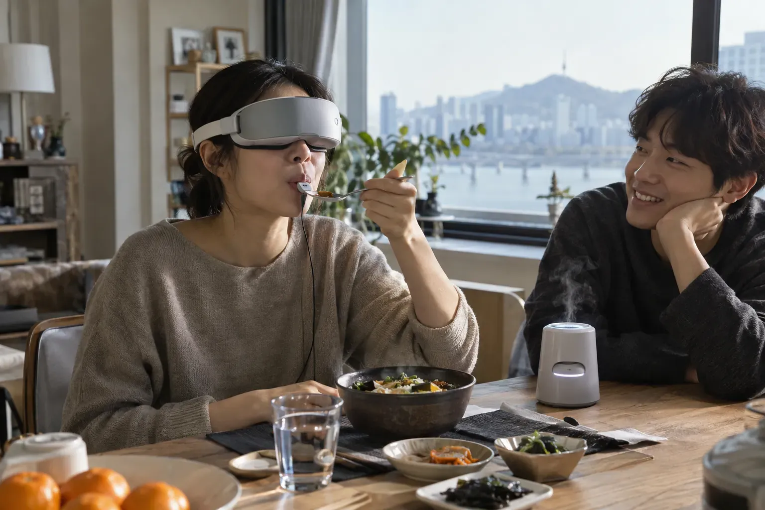 혀 위의 픽셀: 2029년, 가상현실에서 음식의 맛과 향을 동시에 먹다 기술이 적용된 실제 일상 및 업무 현장